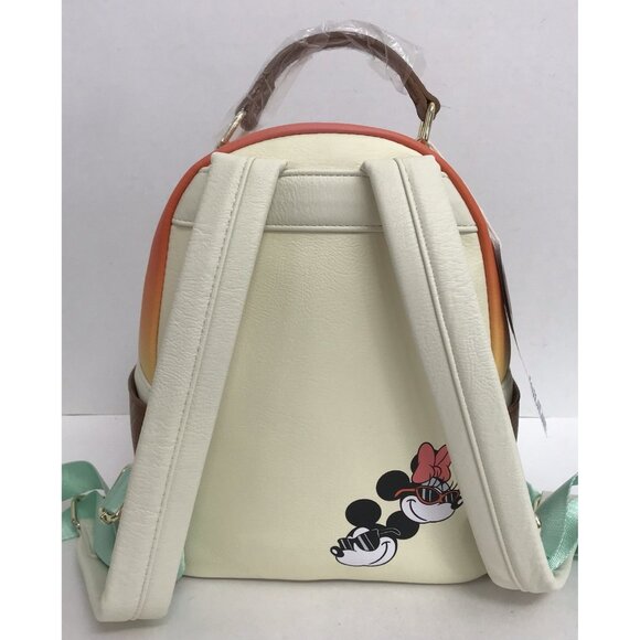 Disney Parks 2024 Mickey Minnie Beach Loungefly Mini Backpack Glow In Dark NEW main image 11